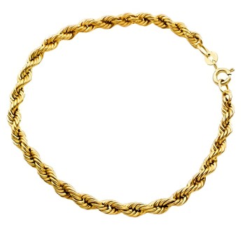 9ct gold (Hollow) 2.1g 8 inch rope Bracelet